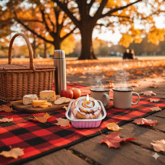 Cinnamon Bun Scented Soy Wax Candle - Picture 5 of 11